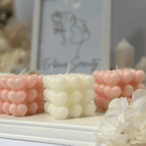 "Heartfelt Illumination Cube Candle: Cube Candle of Love"