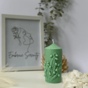 "Lily of the Valley Luminary Candle: Fragrant Candle Tribute"