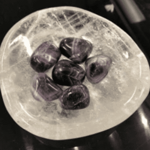 Amethyst Banded AF Tumbled Stone