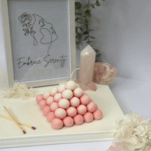 "Bubble Prism: Pyramid Candle Delight"